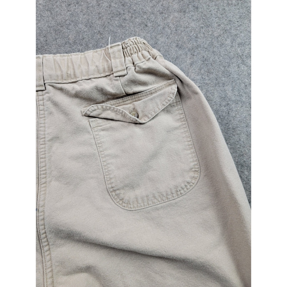 LL Bean Pathfinder Pants Womens 18 Beige Flannel Lined Outdoor - Picture 11 of 15
